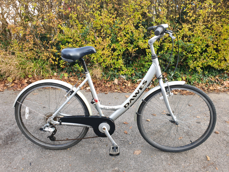dawes red feather ladies bike